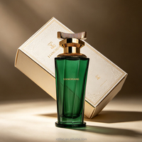 Flacon de parfum en verre conique à facettes verticales de 100 ml personnalisé, supporte la gravure de logo et le revêtement pour les parfums, commandes en gros