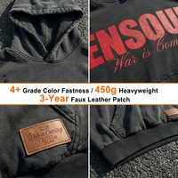 OEM/ODM Streetwear Personnalisé Sérigraphie Haute Qualité 100% Coton Surdimensionné Lavage Vintage 450gsm Décontracté Respirant Noir Court