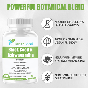 Hot Sale Thyroid Support Gummies Sea Moss Ashwagandha Bladderwrack for Metabolic Balance Immune Health and Energy Boost - Product Image 4