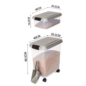 Armazenamento de alimentos para animais de estimação, venda por atacado, novo design personalizado, recipiente de comida para animais de estimação com colher - Product Image 4