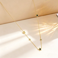 Collier tendance avec pendentif en forme de O et étoiles multiples, nouvelle collection, bijoux en acier inoxydable, TGXL14654
