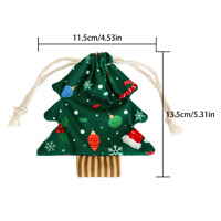 Lot d'ornements suspendus de Noël, décorations de poche, pendentifs pour décorations de scène, accessoires pour arbre de Noël, sac de rangement pour cadeaux