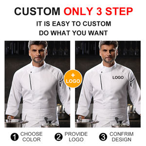 Brandwerend Koksjack Met Logo Keuken Koken Waterdichte Werkkleding Uniform Hotel Restaurant Chef Jas Maat S - Product Image 3