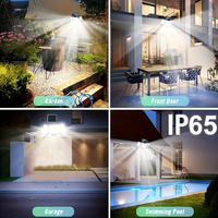 Nouveaux projecteurs solaires à LED avec détecteur de mouvement pour l'extérieur, avec télécommande, 3 modes pour jardin, patio et garage