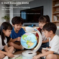 Globe Magnétique Lévitant Yuglow pour Enfants - Jouet Scientifique Électrique avec Lumière et Son - Puzzle Éducatif Créatif