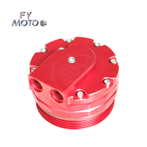 Tutup Filter pendingin oli billet CNC tutup AN10 fitting & 2 port Sensor untuk BMW M52 M54 M56 E46 E39 E60 E61 X3 X5 Z3 Z4 - Product Image 5