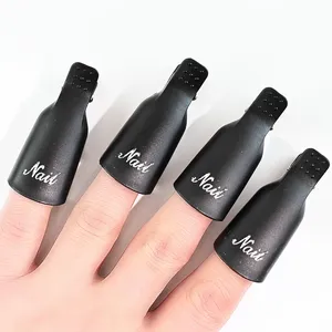 10 pièces/sac Clips en plastique pour le retrait de vernis à ongles en gel UV, outil de dissolvage pour ongles - Product Image 4