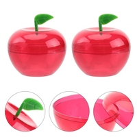 Exquise rode appelvormige fruitbewaarbak, multifunctionele PS plastic opbergdoos, metalen keukenvoedselbewaarbak