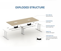 Table de conférence de bureau EGROspace, design professionnel, pieds en métal, pour 10 personnes, salle de réunion, formation