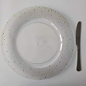 Vente en gros bon marché Plaques de présentation en <span class=keywords><strong>plastique</strong></span> réutilisables transparentes de 13 pouces pour décoration de mariage Offre Spéciale - Product Image 5