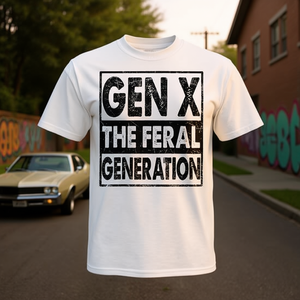 T-shirt Gen X The Feral Generation, humoristique et rétro, pour hommes et femmes - Product Image 3