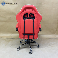 Chaise de bureau moderne à dossier haut en cuir PU, design convertible, hauteur réglable, pivotant à 360 degrés, fonction inclinable pour les joueurs sur PC