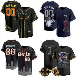 Bordir Sublimasi Kustom Mr. Jersey Bisbol Fashion Street San Francisco Pakai Kemeja Softball Hitam Pria Wanita - Product Image 1