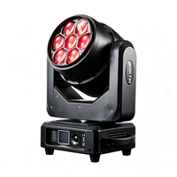 Mini projecteur LED mobile B-EYE 7x40W RGBW 4-en-1 6-60 °   Zoom Beam Wash FX Effet Kaleido DMX512 Éclairage de scène pour discothèque