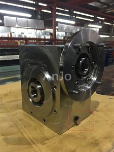 Hygiénique IP69K 0.09KW 0.12HP Boîte de vitesses en acier inoxydable à vis sans fin Étanche Sus304 Moteur à engrenages en acier inoxydable à engrenages variables - Product Image 2