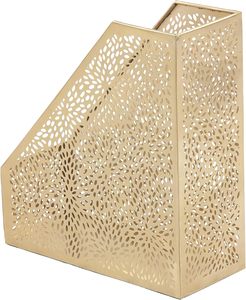 Porta File rivista singola Slot con disegno in metallo oro intagliato a Laser motivo floreale per la decorazione della <span class=keywords><strong>casa</strong></span> - Product Image 3