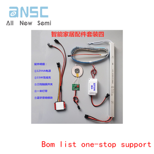 Accessoire électronique de table de chevet intelligente Charge sans fil 15W adaptée aux lumières LED avec interrupteur tactile Module audio Bluetooth - Product Image 4