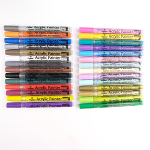 Flysea 28 renk su bazlı akrilik boya Marker kalem seti öğrenci çizim için - Product Image 3