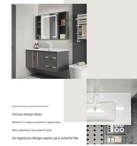 <span class=keywords><strong>Meuble</strong></span> <span class=keywords><strong>de</strong></span> <span class=keywords><strong>salle</strong></span> <span class=keywords><strong>de</strong></span> <span class=keywords><strong>bain</strong></span> moderne <span class=keywords><strong>et</strong></span> luxueux avec lavabo intégré, application en aluminium spatial pour appartement - Product Image 3