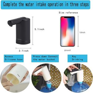 Botella de Agua con Bomba Doble USB de 5 Galones, Botella de Plástico para Regalo, Dispensador de Agua Potable, Mini Bomba Eléctrica Automática Portátil - Product Image 5