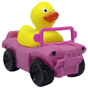 Cadeau promotionnel, canard Jeep en vrac, canards en PVC jaunes, jouets flottants en vinyle pour bébés, canard en caoutchouc qui couine pour le bain, avec un son amusant pour jouer - Product Image 5