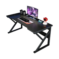 Bureau Ergonomique Simple pour E-sport et Chaise de Gaming, Table PC Gamer Noire de 120 cm pour la Maison et le Gaming