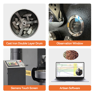 1kg 2kg 3kg 6kg 10kg 15kg 30kg 60kg 120kg Elektrischer Gas-Kaffeeröster Kaffeeröstmaschine Kaffeeröstergerät - Product Image 3