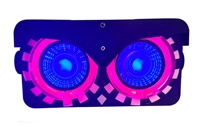 Projecteur LED COB RGB à 2 Yeux, Effet Stroboscopique et Wash, Lumière Matricielle DMX 2*50W pour Scène, Club, DJ, Discothèque, Fête, Mariage
