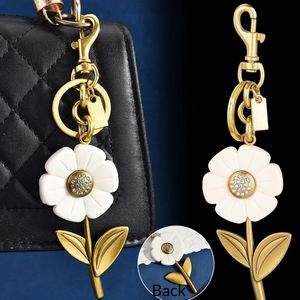 Rhinestone Flower Keychain Metal <b>Key</b> <b>Ring</b> Fashion Bag Charm <b>for</b> <b>Women</b> Daily Decor Gift - Product Image 3