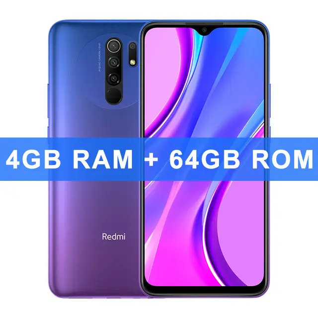 Ready Stock Redmi 9 64GB EU Specs Global Version Quad Rear Camera 5020 mAh NFC Redmi9 Smartphone Mobile Phone