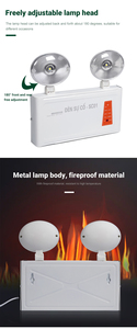 Tuoming Led Battery Rechargeable Double Head Wall Mounted Led Emergency <b>Light</b> - Product Image 6