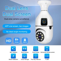 Ampoule E27 caméra Wifi intelligente double objectif réseau 1080P 360 caméra de sécurité PTZ suivi humain Vision nocturne détection de mouvement