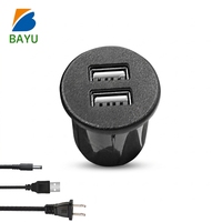 Grommet d'alimentation canapé prise encastrée bureau intégré encastré rond multiprise de table chargeur USB prise de courant de meubles