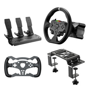 Paquete MOZA R3 para <span class=keywords><strong>PC</strong></span> con 3 Pedales Base de Volante Direct Drive Par Máximo Control en la Nube por APP con Volante Pedales y Abrazadera de Mesa - Product Image 1