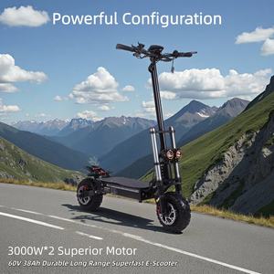 Trottinette électrique Superior <span class=keywords><strong>Duo</strong></span> 3000W, moteur 60V38Ah, éclairage LED, étanche, pliable, en alliage d'aluminium, double suspension, longue portée 90-100km - Product Image 4