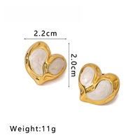 Pendientes de joyería de acero inoxidable en forma de corazón con goteo de aceite irregular de alta moda SongYi