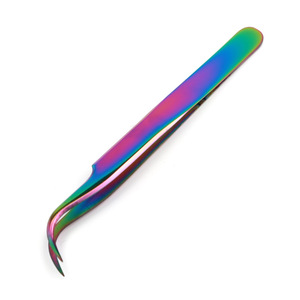 Pinzas de Acero Inoxidable Personalizadas para Extensión de Pestañas, Antiestáticas, Punta de Precisión de 10 mm, con Caja de Empaque - Product Image 3