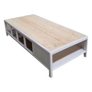 Banco de patio para nadar con espacio de almacenamiento YY-048 Banco de madera para exteriores para uso en centros de detención - Product Image 5