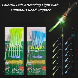Sneda Led Glow Octopus <span class=keywords><strong>Rig</strong></span> 2/0 Haken Aas Vissenset Cr425 Batterij Zout Water Klaar Voor Makreel/Cutlassfish Karper/Bass Target - Product Image 4