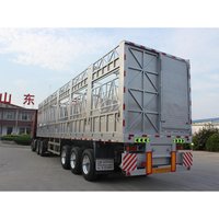 Semi-remorque 4 essieux personnalisable neuve d'usine pour le transport de bétail et de marchandises en vrac, en acier