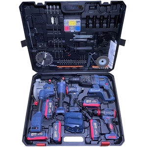Set 5 Pezzi Utensili Elettrici Combinati: Martello <span class=keywords><strong>Elettrico</strong></span> Brushless, Trapano a Percussione, Smerigliatrice Angolare, Avvitatore a Batteria, Sega Circolare Portatile - Product Image 1