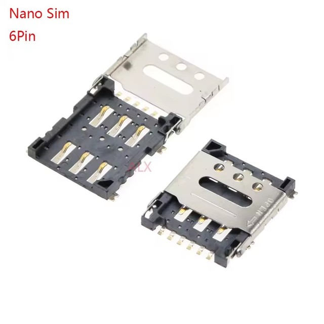 Original for Nano SIM Flip 6pin Card Socket Child Smart Watch Connector Slot Tray Holder Adapter