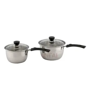 Peralatan Masak Set Soup Pot Gaya Korea Dapur Stainless Steel Milk Pot Panci