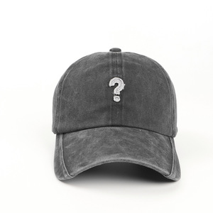 Gorra de Béisbol Vintage con Signo de Interrogación, de Mezclilla Lavada, Unisex, Corona Suave, Ajustable, Estilo Urbano - Product Image 3