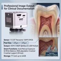 Trinocular Surgical Microscope Dental with 105mm Working Distance and Adjustable LED Light