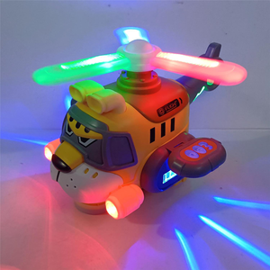 Eléctrico 360 ° giratorio Universal rueda conducción truco transformar helicóptero juguete con música luz dibujos animados <span class=keywords><strong>Tigre</strong></span> avión para niños - Product Image 6