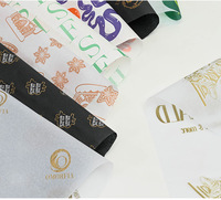 Papier de soie recyclable imprimé personnalisé avec logo d'usine, simple face, pour emballer chaussures, vêtements, chaussettes, boîtes cadeaux