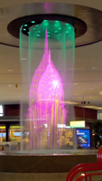 Équipement de fontaine à rideau d'eau interactif de conception moderne Yanyi Waterscape, construction métallique, utilisation en extérieur et en intérieur, 220V, garantie de 2 ans