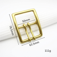 Boucle de ceinture en cuivre massif 40mm 45mm 50mm, boucle à double ardillon robuste, boucle en laiton lourd pour accessoires de ceinture faits main DIY