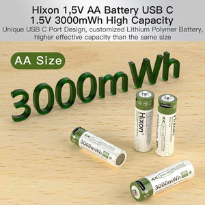 Новый дизайн 1,5 В AA перезаряжаемая литиевая батарея type-c порт 3000mWh батарея высокой емкости для бытовой техники - Product Image 5